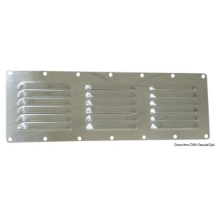 
Grille aération inox poli + moustiquaire 76x229 mm 
