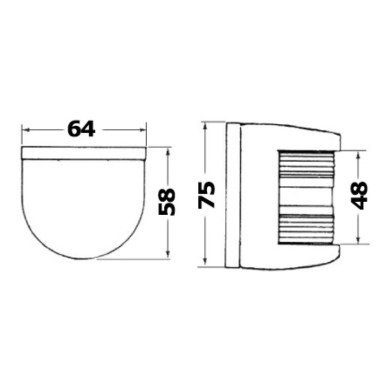 
Feu de navigation Utility 77 noir/112,5° vert 
