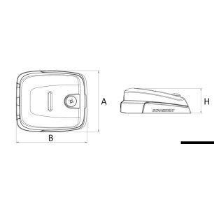 
Etoupe horizontal SCANSTRUT plastique noir 2-5/6mm 
