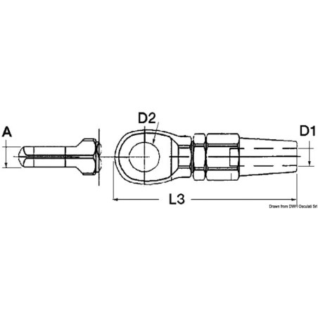 
Terminal  œil inox Ø 10 mm 
