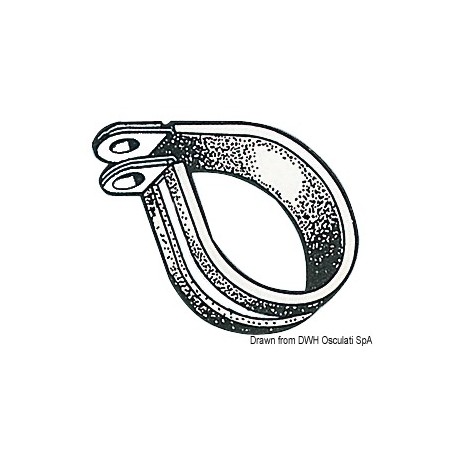 
Collier de serrage inox caoutchouté 14 mm 
