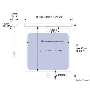
Rideau  anrouler Oceanair 660 x 320 mm Boîtier du rouleau blanc
