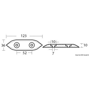 
Anode universelle p. Chrysler, Evinrude, Johnson 
