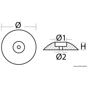 
Anode  rose aluminium  boulonner Ø 110 mm 270 g 
