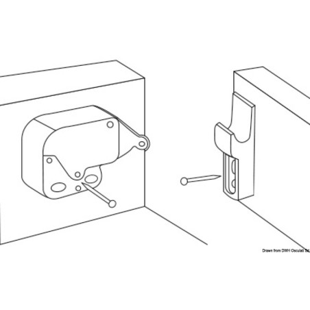 Lot de  5 Fermetures à cliquet pour petites portes inox/ABS