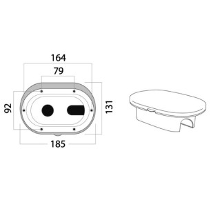 
Coffret douche blanc Oval tuyau PVC 4 m Sortie dusche arrière
