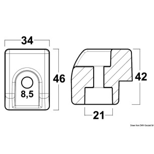 
Anode aluminium JOHNSON/EVINRUDE G2-série 200/300 
