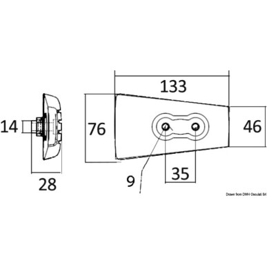 
Anode magnésium p. Volvo Penta DP 3589875/3589876 

