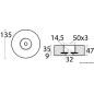 
Anode magnésium fixation escamotable Ø 135 mm 
