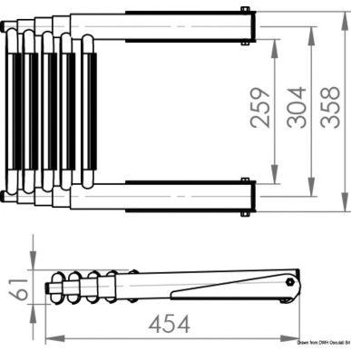Echelle télescopique BIG passerelle 5 marches | EAN 8033137151835 Ref 49.541.75