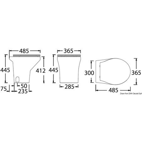 
WC électrique TECMA Compass High 12 V 
