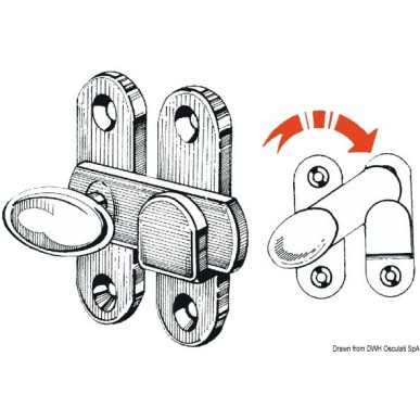 Bloque-porte laiton chromé 52x33 mm | EAN 8033137127151 Ref 38.148.00
