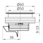 
Lève-plancher PUSH LOCK Eclipse sans serrure 
