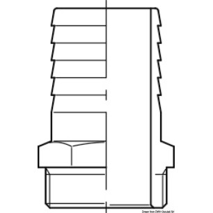 
Embout mâle en bronze GUIDI 3/4" x 25 mm 
