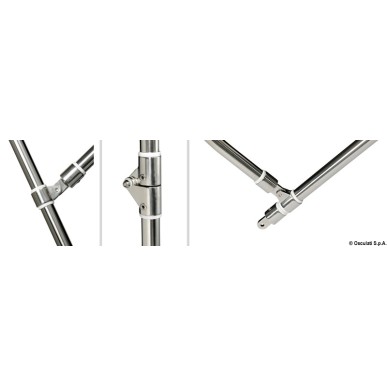 
Bimini 4 arceaux haut AISI316 260/270 cm blanc 
