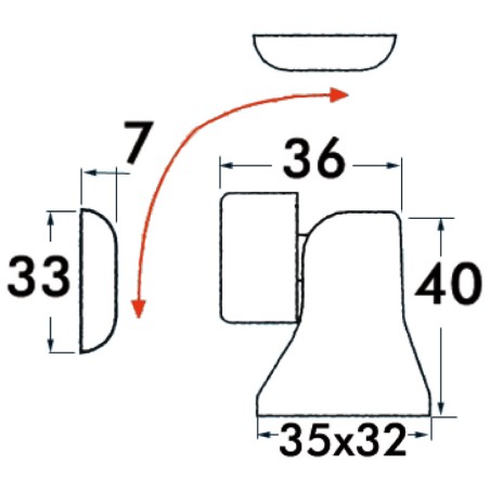 
Bloque-porte magnétique laiton chromé 
