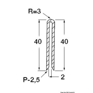 
Profil finition 2x2x40 mm gris RAL 7035 
