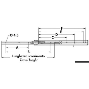 
Coulisseau inox 304 mm 
