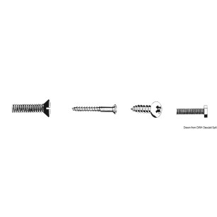 Vis autotaraudeuse tête cylindrique cruciforme, UNI 6954 DIN 7981| EAN 8033137180095 Ref A4-7981-04.2X050