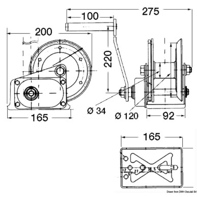 Treuil SPX Brake Winch max 630 kg | EAN 8033137070341 Ref 02.252.00