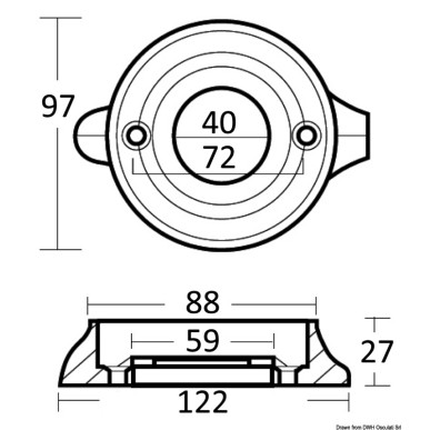 Anode collier Sail Drive| EAN 8033137139116 Ref 43.529.00