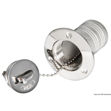 Bouchon laiton chromé Neutre 38 mm | EAN 8033137110443 Ref 20.367.13