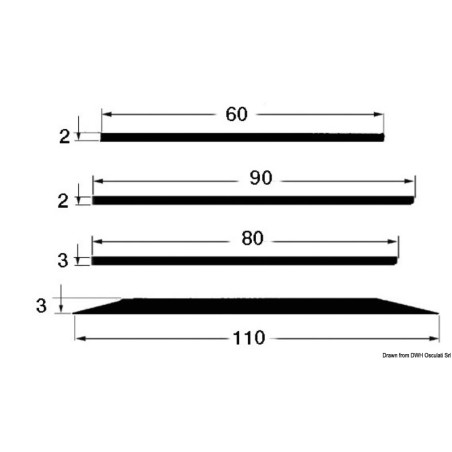 
Profil quille 110x3 mm noir 
