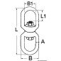 
Emerillon  double oeillet AISI 316 16 mm 
