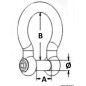 
Manille lyre AISI 316 14 mm 
