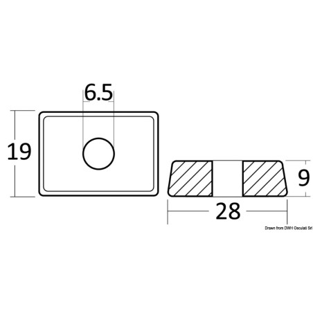 
Anode aluminium Tohatsu 4/6 HP - 2/4 temps 
