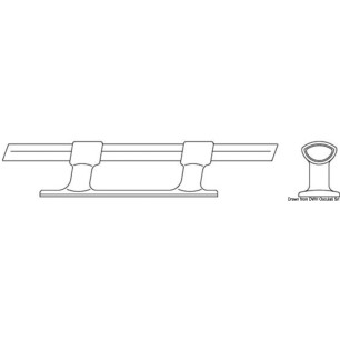 
Taquet laiton chromé et acajou 260 mm 

