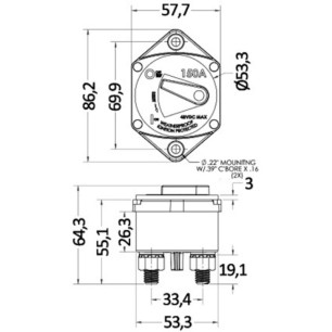 
Coupe-circuit étanche  encastrer 70 A 
