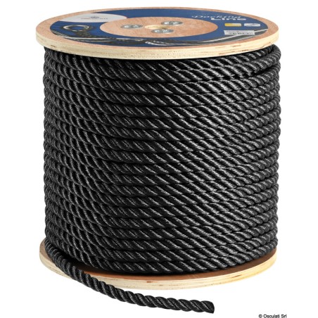 
Bout 3 torons noir 10 mm 
