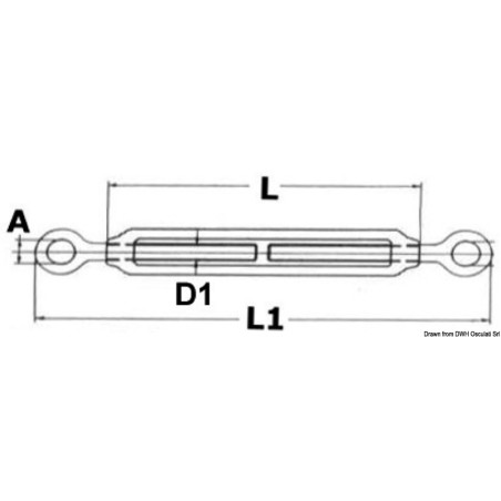 
Ridoir  double oeillet AISI 316 4 mm 
