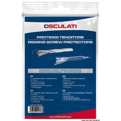 Protège-ridoirs polyester blanc résistant aux UV| EAN 8033137014727 Ref 07.596.03