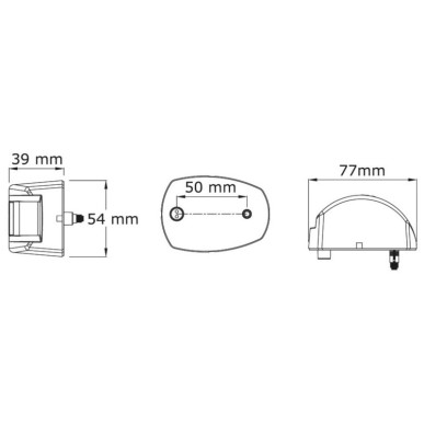 Feux de navigation Mouse LED jusqu' 20 mètres| EAN 8033137056079 Ref 11.038.01