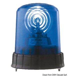 
Feu de couleur bleue p. véhicule de secours 12/24 V 
