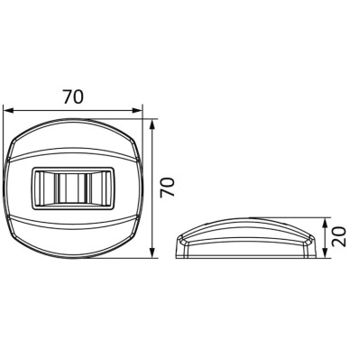 Feux LED de route Nemo, montage vertical| EAN 8033137199806 Ref 11.470.04