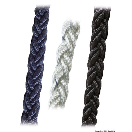 
Tresse Square Line bleu 16 mm 
