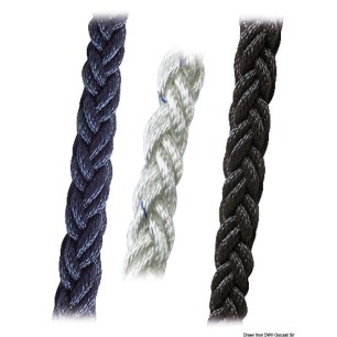 
Tresse Square Line blanc 22 mm 
