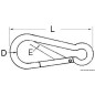 
Mousqueton sans saillie AISI 316 12 mm 
