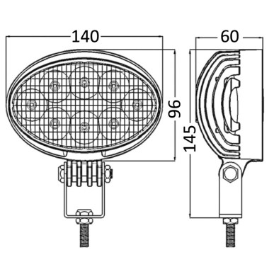 Feu LED HD 8x5W orientable roll-bar| EAN 8033137196607 Ref 13.321.04