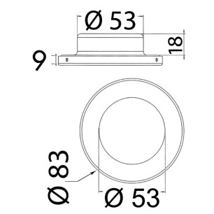 
Plafonnier LED  encastrer Montserrat II poli miroir blanc 
