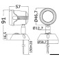 
Spot articulé blanc HI-POWER LED 12/24 V 
