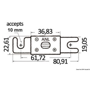 
Fusible haute capacité 200 A. 
