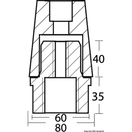
Uniquement anode aluminium pour axe 35 mm 

