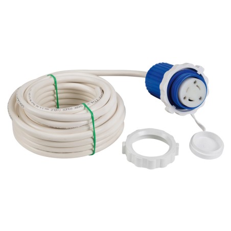 
Fiche + câble 10 m blanc 30 A 
