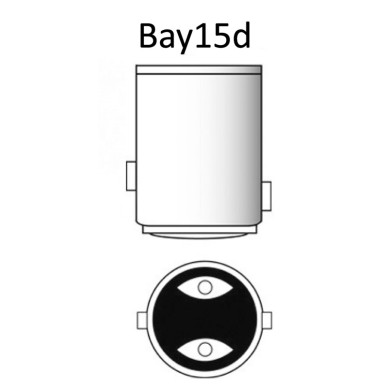 Ampoule LED BAY15D pivots désaxés feux de navigation| EAN 8033137047466 Ref 14.444.01