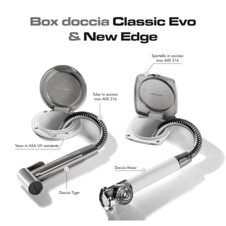 
Douche pont Classic Evo inox Tiger tuyau inox 4 m 
