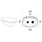 
Coffret douche blanc Oval PVC 2,5m sortie arrière 

